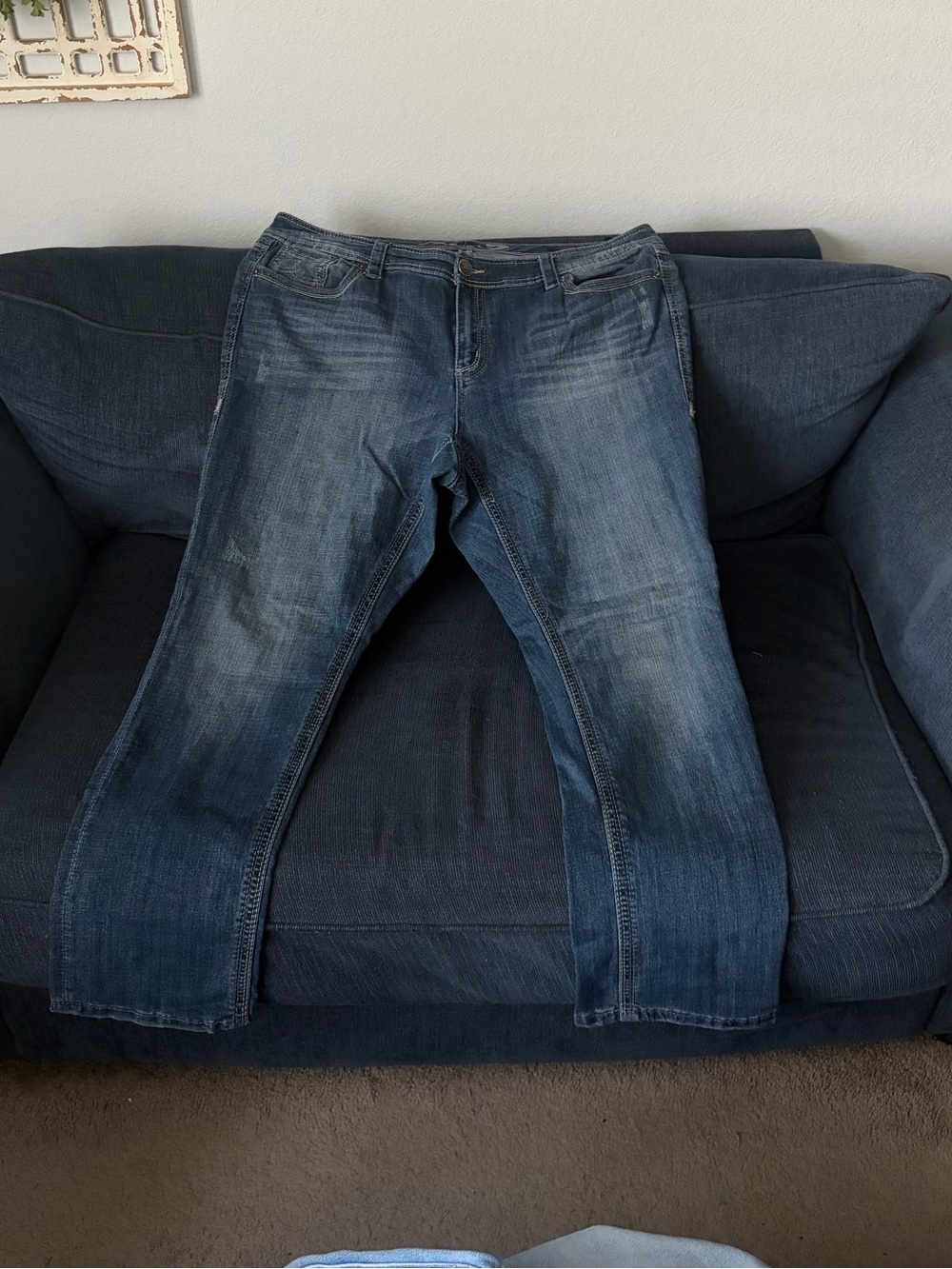 Seven7 Women’s Dark Wash Relaxed Fit Jeans